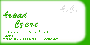 arpad czere business card